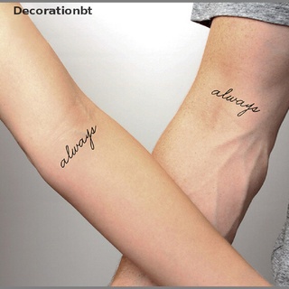 (decorationbt) siempre moda arte corporal impermeable amor amistad tatuaje temporal pegatina diy en venta
