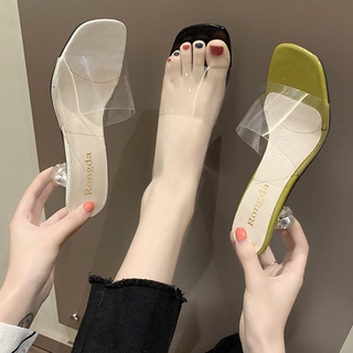 Sandalias Zapatillas Mujer Exterior Desgaste Verano Nuevo Estilo Moda Todo-Partido Flip -