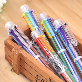 1 pza bolígrafo multicolor encantador/bolígrafo transparente multifunción/papelería de prensa