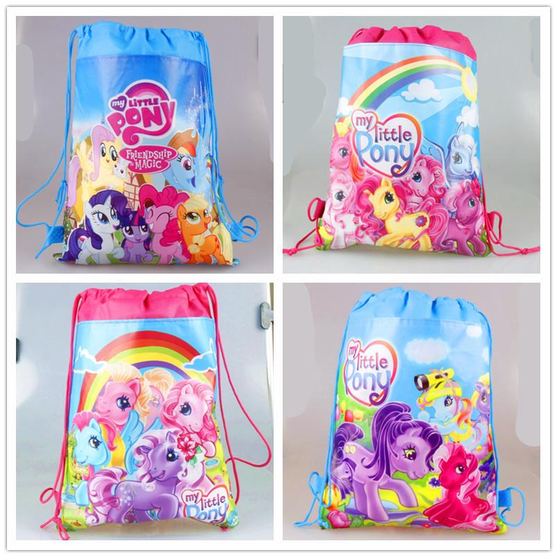 READY STOCK My Little Pony - mochila con cordón de dibujos animados