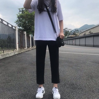 Palazo 2020 nuevos pantalones rectos mujeres estudiantes versión coreana de la Casual verano de cintura alta chal qué