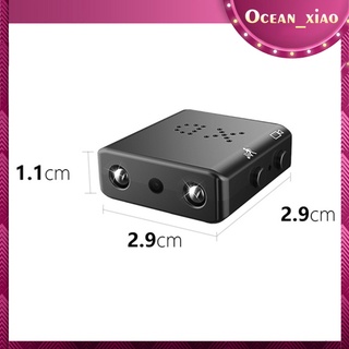 Ocean_xiao Mini cámara De visión nocturna pequeña Nanny Spy Hd 1080p Para el hogar/panel/Uso Externo