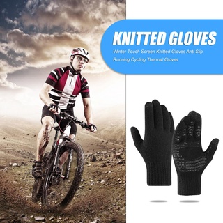 [mee]guantes de punto para pantalla táctil de invierno/guantes térmicos antideslizantes para correr y ciclismo