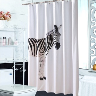 cortina de ducha con estampado 3d de sección de madera impermeable moho grueso baño (1)