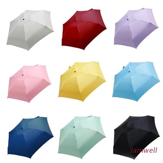 IAM Mini Paraguas De Bolsillo Diseño Compacto Para Viajes Anti UV Sol Lluvia 5 Plegable A Prueba De Viento Portátil Sombrilla