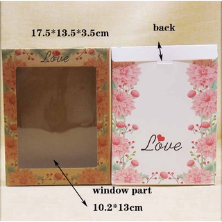 10pcs caja kraft con papel de ventana caja de regalo para tartas embalaje para boda casa fiesta embalaje regalos de navidad suppiles (2)
