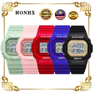 [Jom PROMOSI PANAS] 2 años de garantía HONHX reloj deportivo Digital LED hombres mujeres niños reloj Jam Tangan
