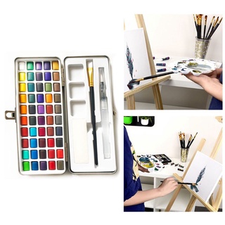 bin 50 colores sólido acuarela pintura pigmento conjunto portátil para principiantes dibujo arte