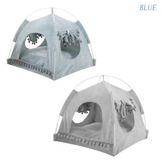 Barra De perro De Gato plegable azul Portátil para el hogar con estampado De mascotas cachorros De calavera De calavera Cama Canil