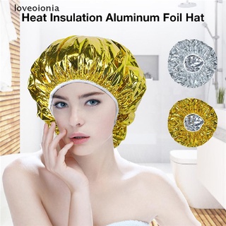 [Loveoionia] 2PCS Shower Cap Heat Insulation Aluminum FoilHat Elastic Bathing Cap Hair Salon DFGF