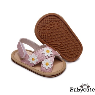 B-bbaby zapatos planos antideslizantes para niñas/sandalias de suela suave con estampado Floral/blanco/ dorado/rosa (4)