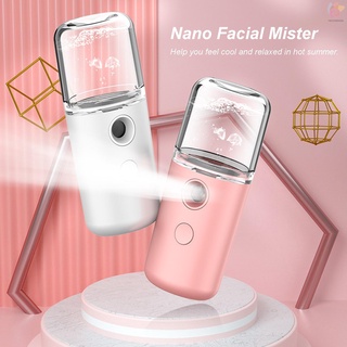 NT Nano Facial Mister 30mL humidificador Facial portátil frío niebla Facial vaporizador SPA hidratante cara pulverizador USB recargable práctico pulverizador de niebla