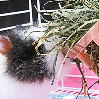 [Vip]Pet Rabbit Wooden Hay Manger Cage Hanging Grass Feeder Food Storage Rack Holder (3)