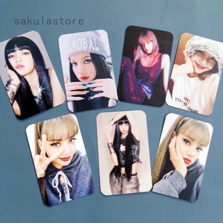 7 Unids/set Kpop BLACKPINK LISA LALISA Solo Álbum Lomo Tarjetas Photocards Postales Para Fans Colección