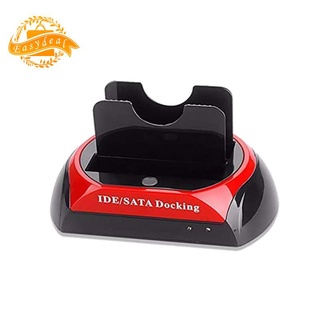 2.5 pulgadas 3.5 pulgadas IDE SATA USB 2.0 Dock HUB Dual HDD disco duro estación Base soporte disco duro (enchufe de la ue)