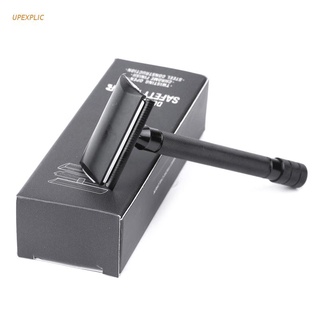 Upexplic - maquinilla de afeitar Manual Manual con cepillo clásico de seguridad de doble borde para hombre