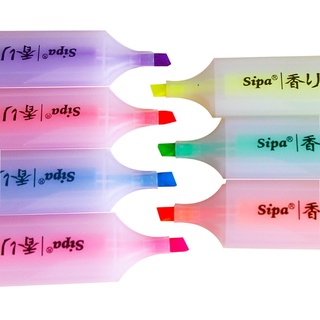 SA fragancia iluminador estudiante oficina 7 colores inclinado marcador de Color rotulador rotulador rotulador líquido iluminador bolígrafos