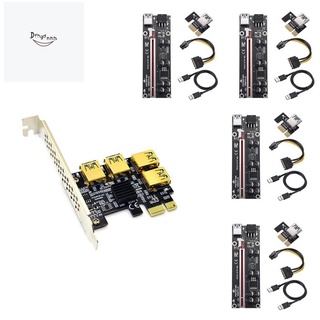 Pcie PCI-E Riser 1 a 4 tarjeta USB multiplicador Hub PCI Express 1X a 16X adaptador para minero minero Bitcoin ETH minero