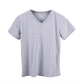 0913d hombres básico v-cuello camiseta confort suave ajustable camiseta de algodón causal tops