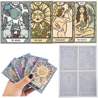 Reusable Tarot Silicone Template Multipurpose Creative Handmade Crafts Stencils for Home Kitchen Party