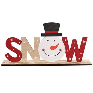 copo de nieve santa claus muñeco de nieve navidad alfabeto de madera adornos de navidad (6)
