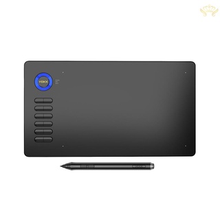 Veikk Tablet de dibujo A15 tableta gráfica 10x6 pulgadas Digital dibujo Tablet con 8192 niveles de inducción 5080 LPI botón azul