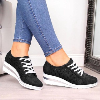 Fashion Flat Sole Lace-up Shoes Running Sports Shoes Breathable Comfortable