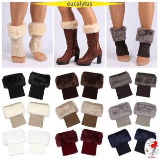 Eutus nuevos calentadores de piernas calcetines de Color sólido Boot calentadores calcetines de arranque mujeres invierno moda niñas tejer/Multicolor