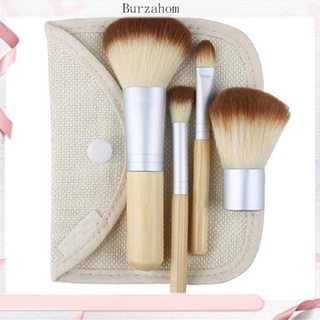 bur set de brochas de maquillaje de bambú con bolsa/herramientas de belleza