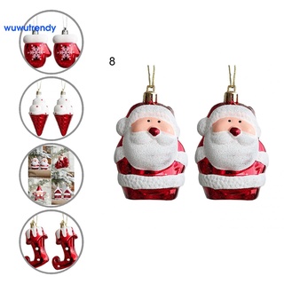 Wuwutrendy práctico adornos en miniatura de árbol de navidad adornos colgantes decoración fina mano de obra para el hogar