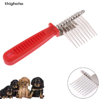 thighoho pet perro gato peines largo grueso pelo derramamiento eliminar el aseo rastrillo peine cepillo cl