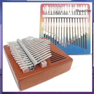 Pu-wooden 17 teclas dedo Kalimba Mbira pulgar Piano principiante niños instrumento Musical