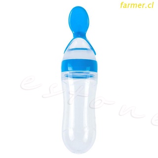 FAR3 Baby Infant Silica Gel Feeding Bottle Spoon Food Supplement Rice Cereal Bottle