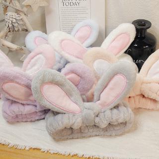 linda venta de orejas de conejo tridimensionales para lavar la cara maquillaje diadema