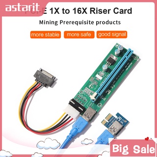 Pcie Riser Card PCIE extensor USB SATA 4Pin Cable adaptador para minería GPU