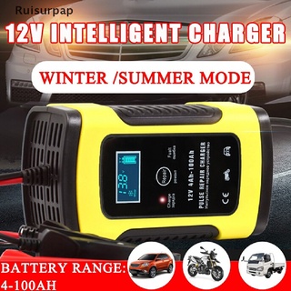 [ruisurpap] 12v 6a cargador de reparación de pulsos para coche motocicleta plomo ácido batería lcd pantalla venta caliente (1)
