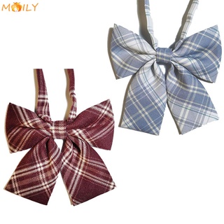 Moily 2PCS arco accesorios Collar arco cuadros estilo marinero pajarita femenina uniforme escolar encantador para mujeres JK (1)