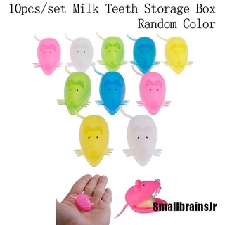 Brains 10 piezas Mini caja Organizadora De Plástico Para Guardar dientes y leche Para bebés