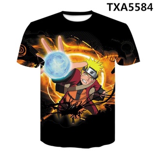 2021 fashion Japanese anime Naruto peripheral 3D Short Sleeve T-Shirt men's T-Shirt Short Sleeve pattern Printed shirt