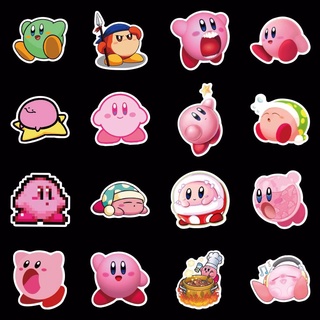 MARYELLEN 50pcs/pack Kirby Star Waterproof Car Stickers Decorative Stickers Anime Decals Stationery Sticker Kirby Kids Gift PVC Fans Collection Gifts Anime Stickers (4)