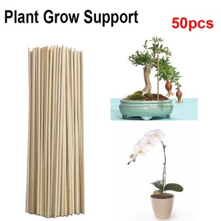 {FCC} 50 palos de madera para plantas de bambú, soporte para caña de flores {akindofstar.cl}