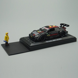 1:43 Diecast supercoche modelo de juguete Mercedes Benz AMG C63 DTM tire hacia atrás coche con una pequeña figura