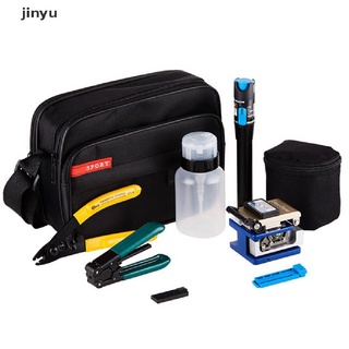 jinyu - kit de herramientas ftth de fibra óptica 9 en 1 con cortador de fibra fc-6s y medidor de potencia.