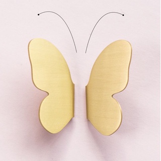 Pcf* muebles de latón de estilo nórdico manijas de lujo oro mariposa gabinete cajón tiradores armario armario pomos (7)