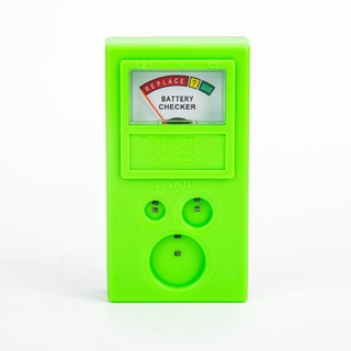 Portátil de plástico verde botón de reloj celda v 3v moneda probador de batería comprobador atozshopeemall