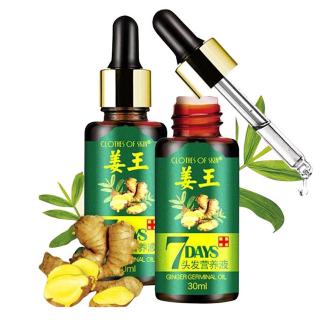 7 días aceite de jengibre tabletas 30ml anti-pérdida de cabello esencia daño reparación crecimiento cuidado del cabello esencia (3)