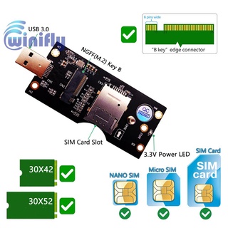 Accesorios electrónicos NGFF M2 a USB adaptador convertidor tarjeta con ranura para tarjeta SIM 8pin para 3G/4G/5G
