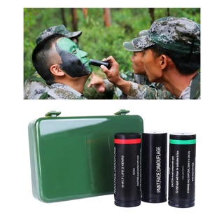 3x jungle face paint stick inodoro camuflaje cara pintura corporal para maquillaje caza