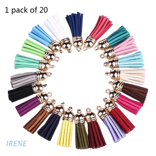 Irene 20 Piezas De 4 Cm Borlas Colgantes Multicolores De Gamuza Imitación Cuero DIY Artesanía Accesorio (1)