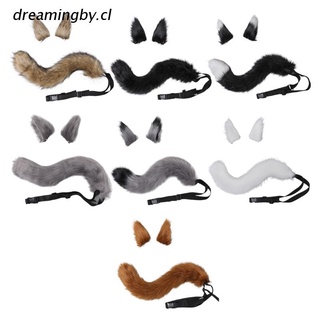 dreamingby.cl 3 Pieces Puffy Ears Tail Set Anime Lolita Gothic Accessory for Costume Party